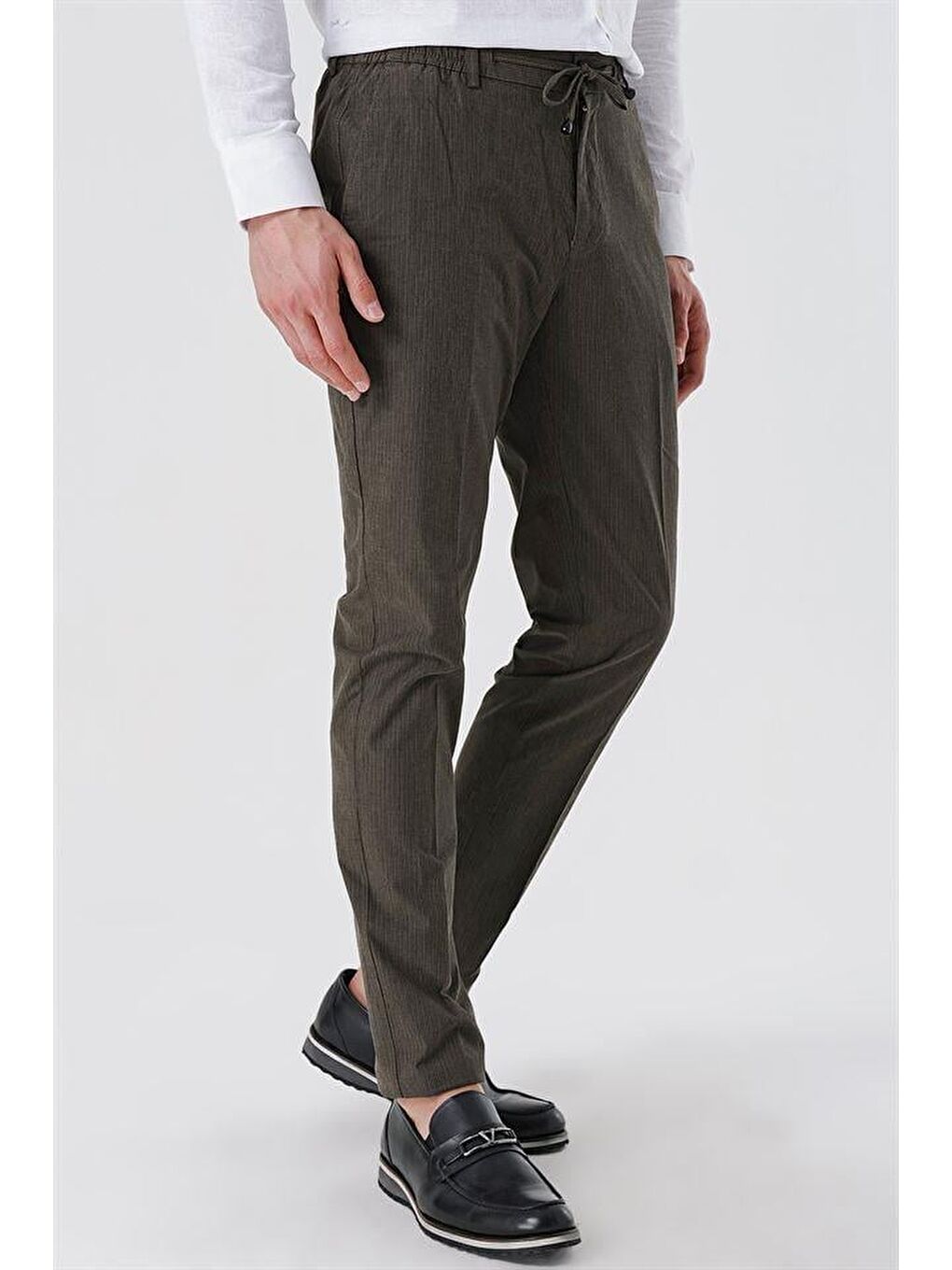 İMZA Koyu Vizon Pamuklu Yandan Cepli Casual Slim Fit Jogger Erkek Pantolon 1003230159