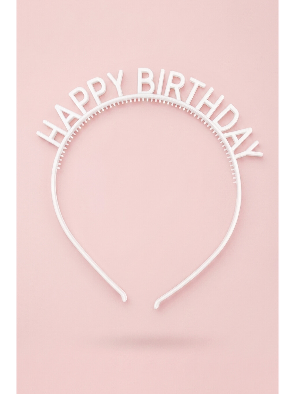 Ekru Happy Birthday Yazılı Kız Çocuk Taç
