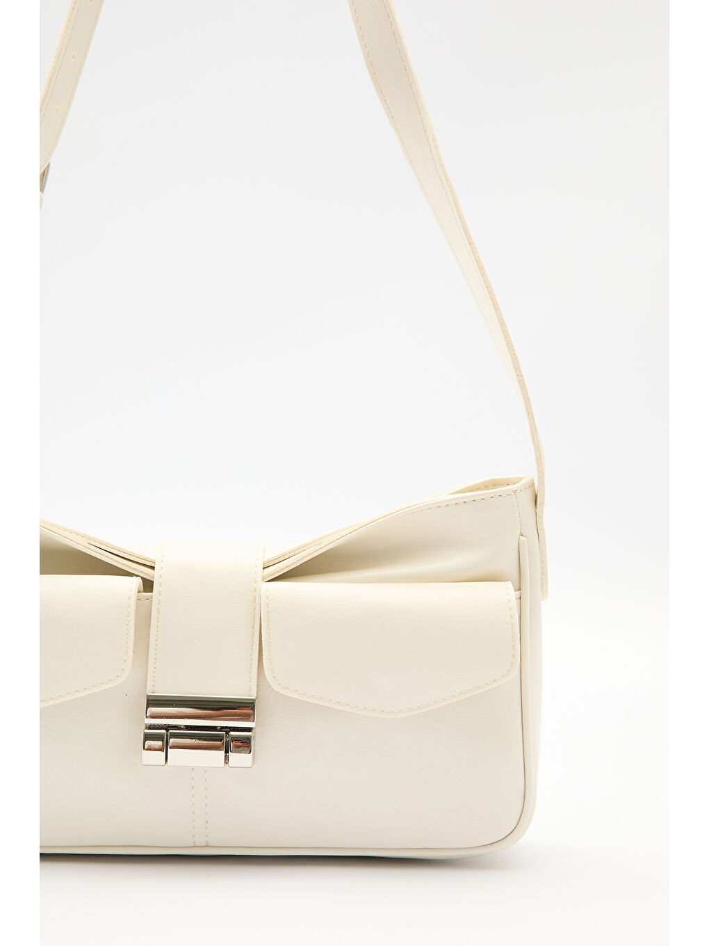 Hondae Tokalı Çanta Ekru-1