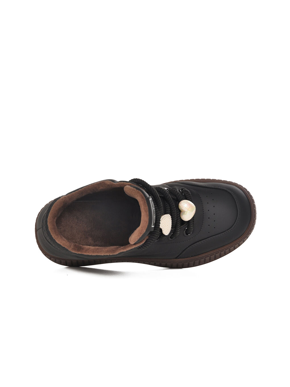 Siyah İçi Polarlı Soğuğa Dayanıklı Kadın Sneaker 25K419-1 Z-3