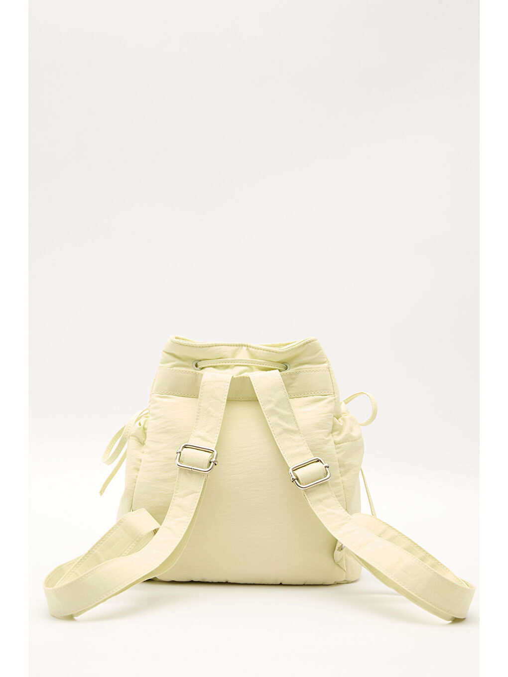 Büzgü Detaylı Sırt Çantası Sarı-4