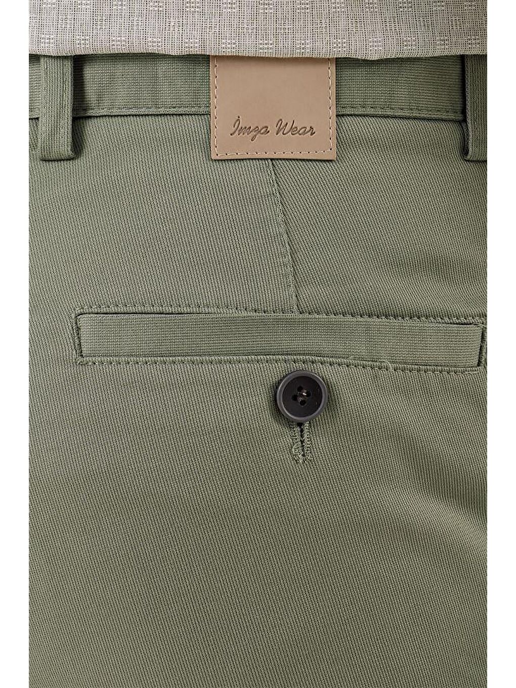 Koyu Yeşil Pamuklu Yandan Cepli Casual Slim Fit Chino Pantolon 1003230103-4