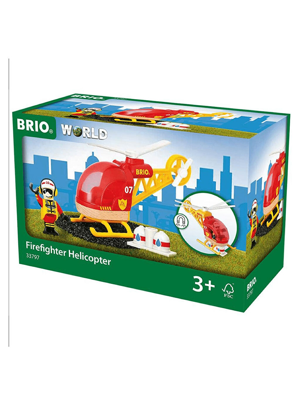 BRIO Renksiz İtfaiye Helikopteri 33797 - 1