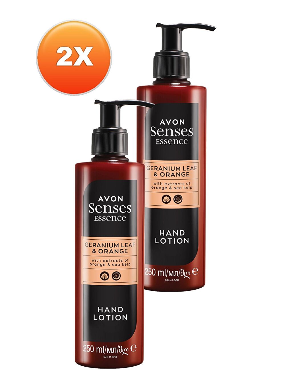 AVON Renksiz Senses Essence Sardunya Yaprağı ve Partakal Kokulu El Kremi 250 Ml. İkili Set - 1