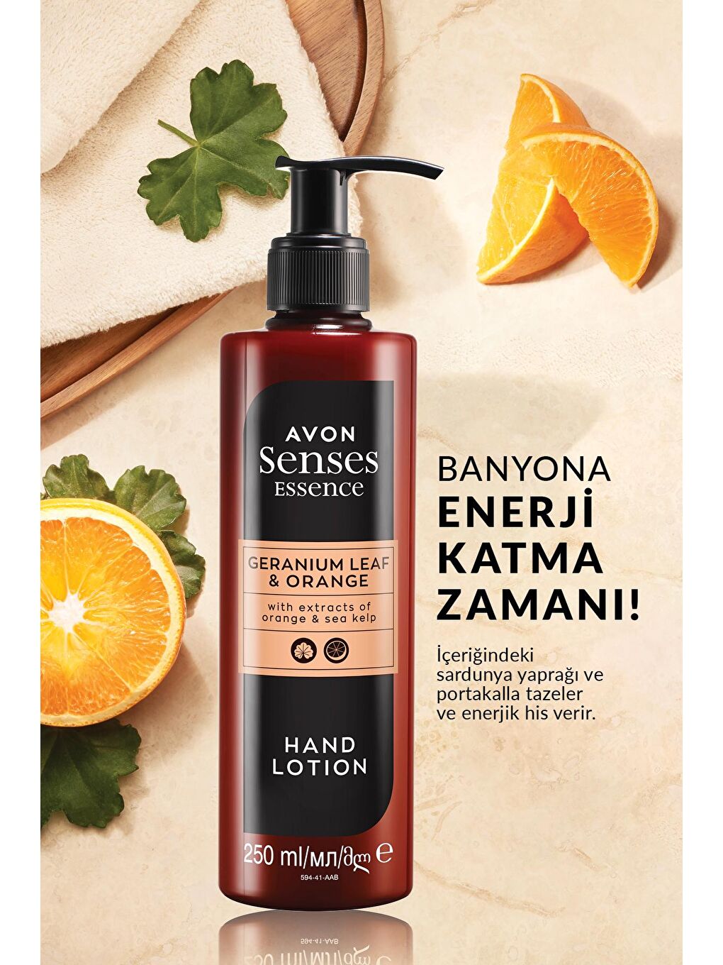 AVON Renksiz Senses Essence Sardunya Yaprağı ve Partakal Kokulu El Kremi 250 Ml. İkili Set - 4