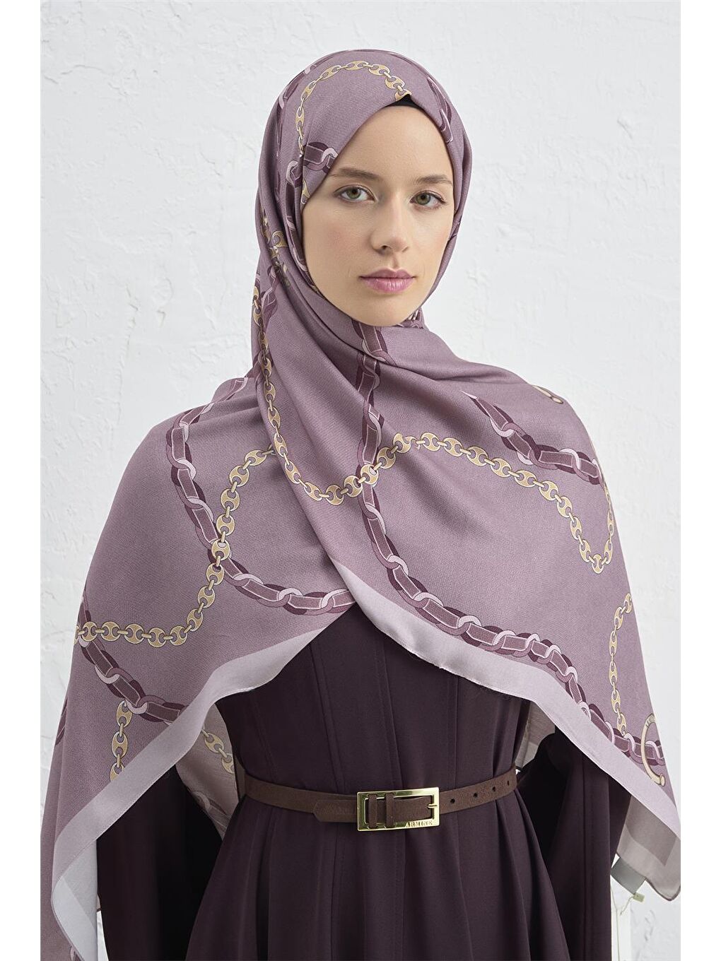 Mor İpek Zincir Şal 2 07-2