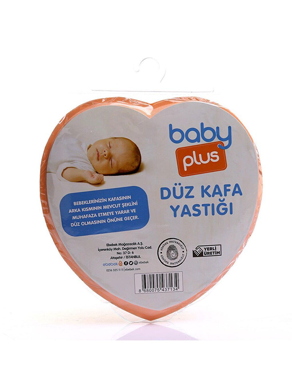 baby plus Karışık Bebek Düz Kafa Yastığı Pembe - 1