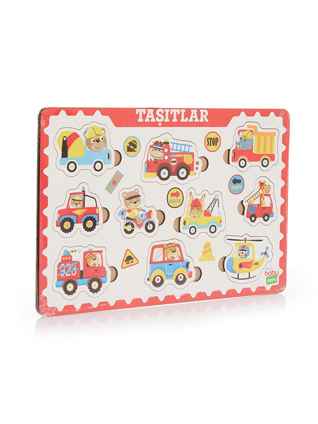 Baby Toys Karışık Ahşap Arabalar Bebek Puzzle - 1