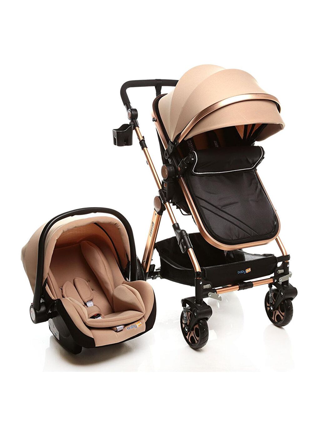 baby plus Kahverengi Canyon Travel Sistem Bebek Arabası V2