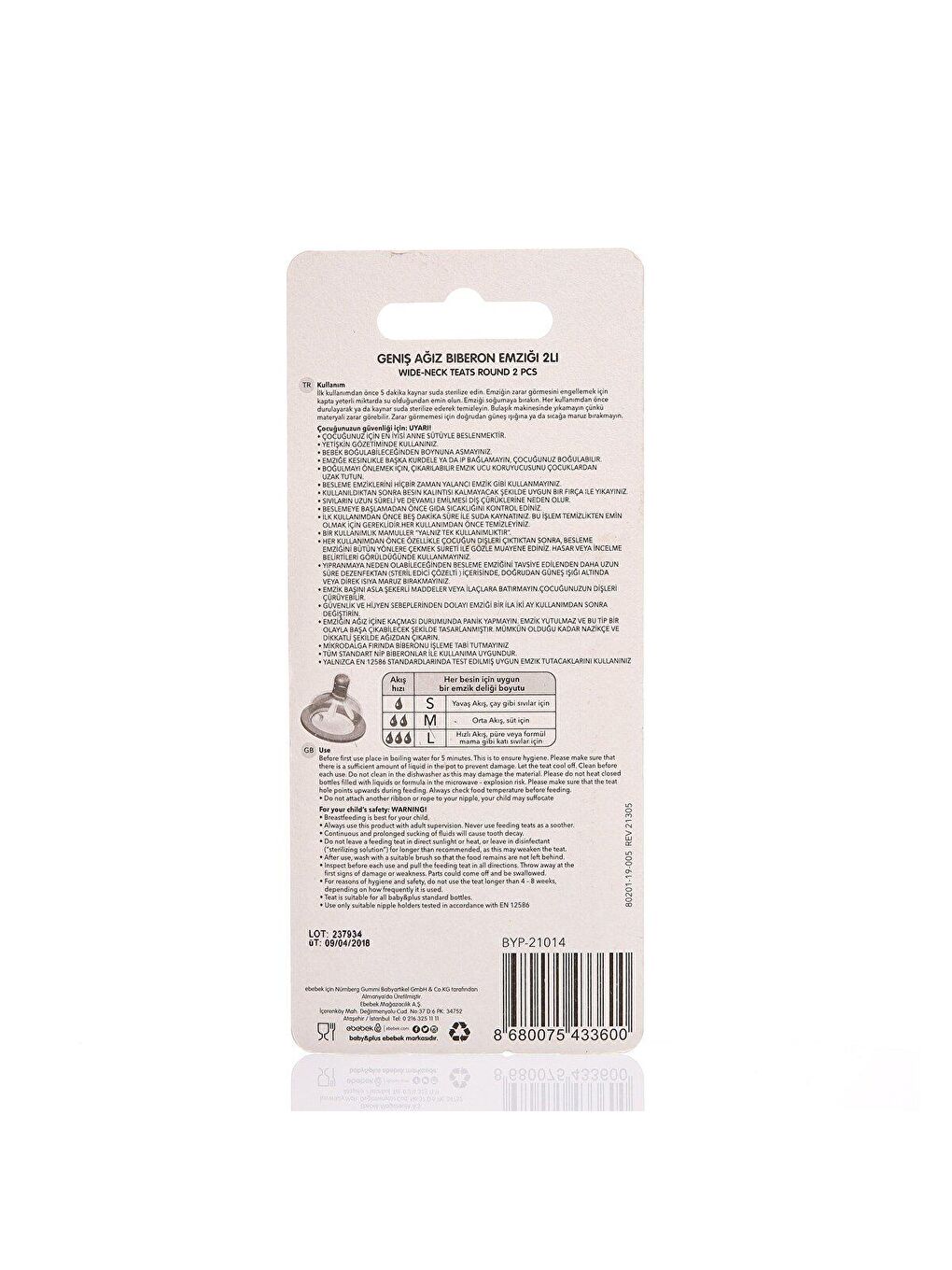 Geniş Biberon Emziği M Beden 2li-2