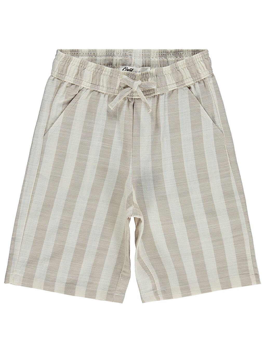 Kahverengi Boys Kendinden Çizgili 6-9 Yaş Kapri - Kahve