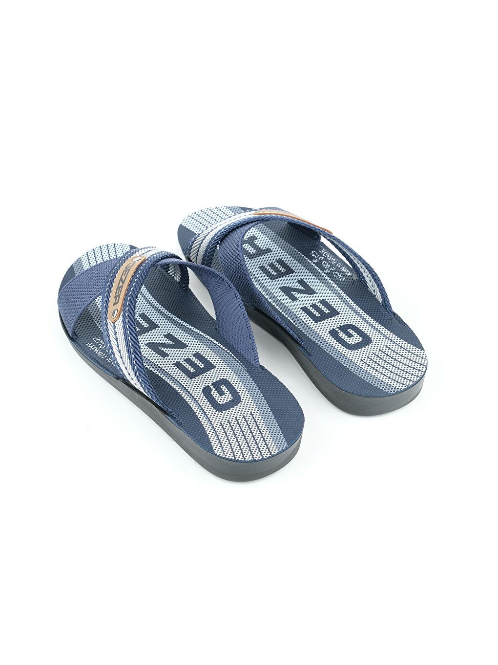 Lacivert Yazlık Star PU Erkek Ev Bahçe Günlük Terlik-2