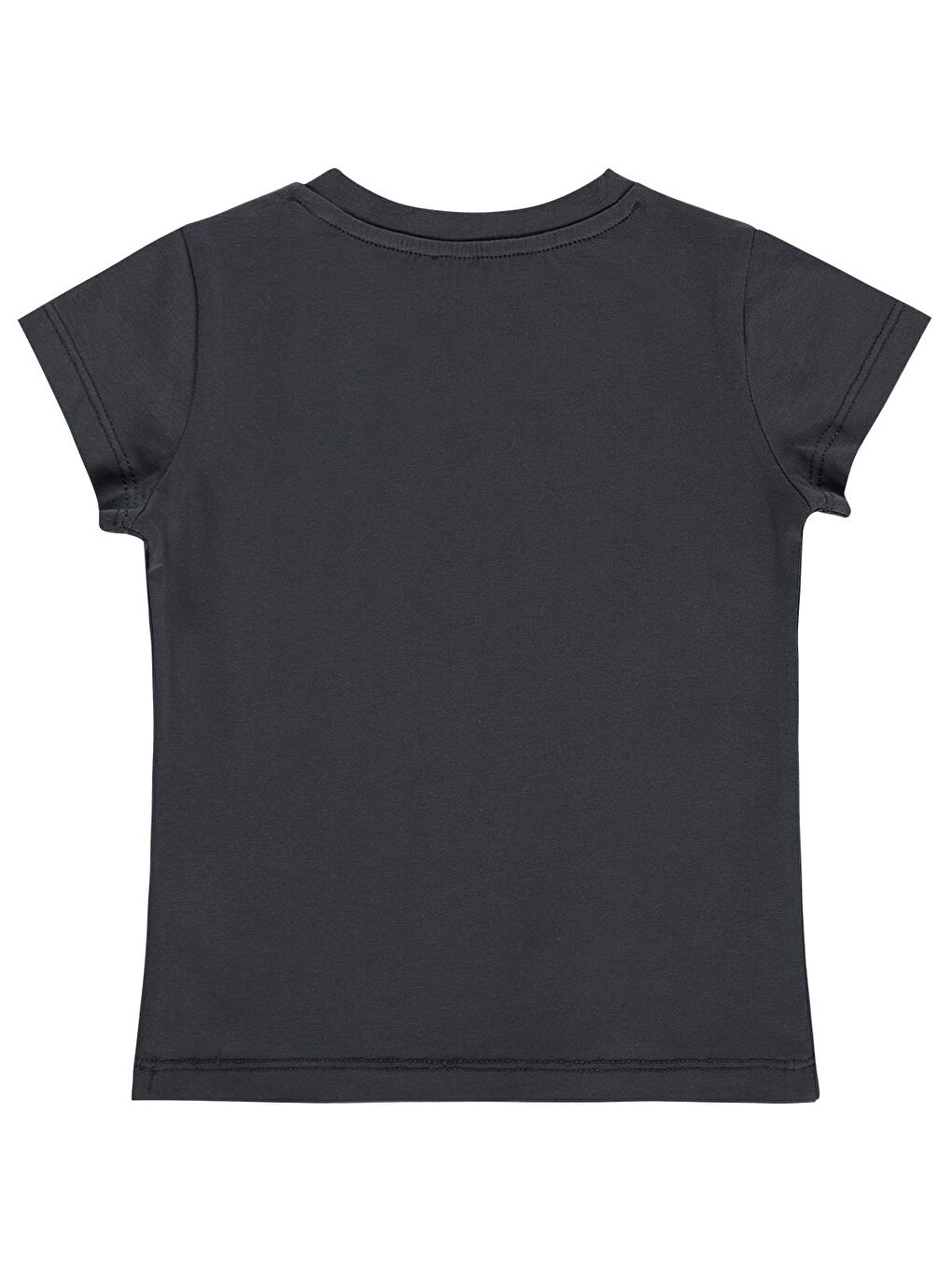 Antrasit Girls Kelebek Baskılı 2-5 Yaş Tişört Km - Gri-1