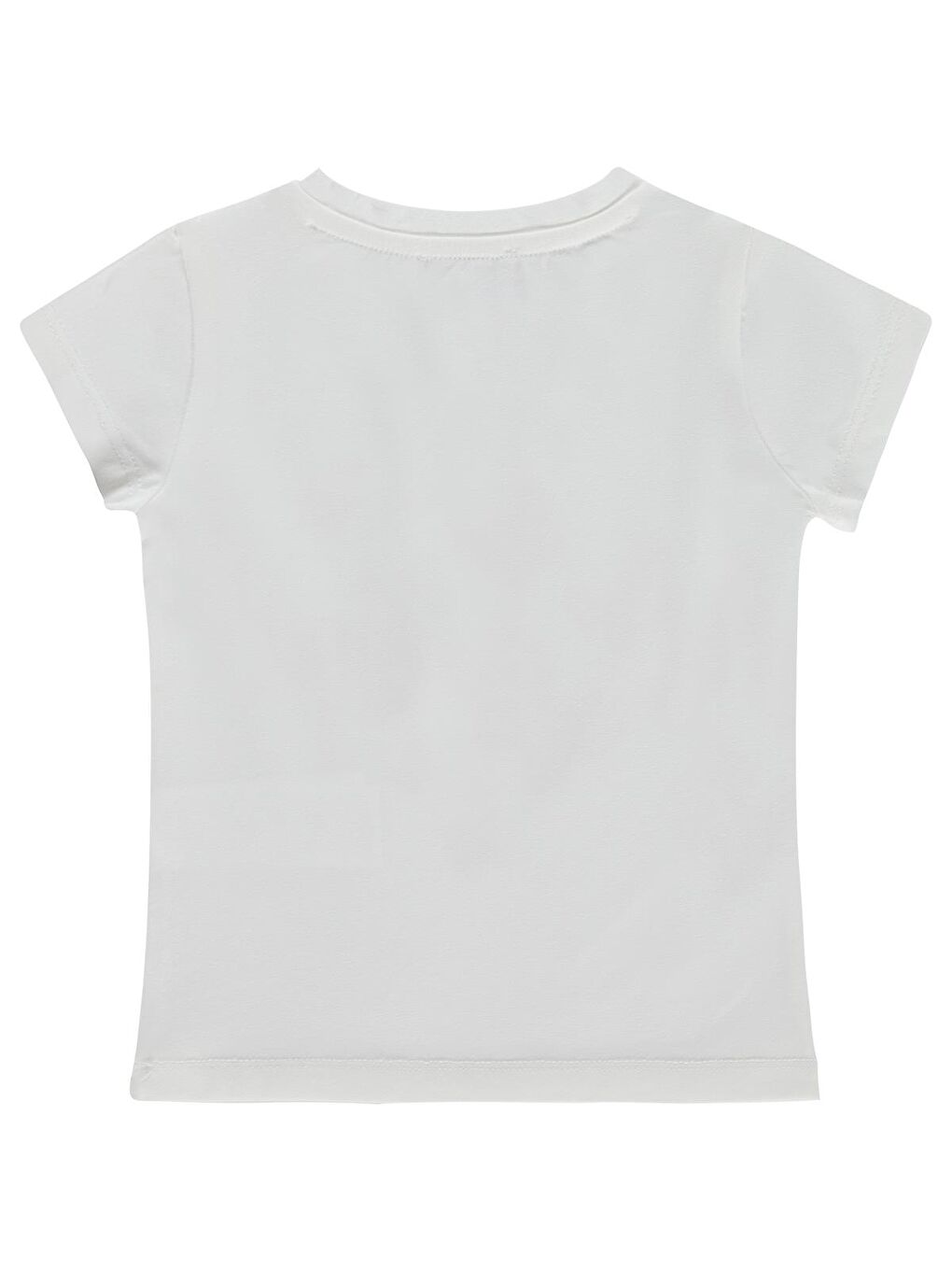 Girls Kelebek Baskılı 2-5 Yaş Tişört Km - Kırık Beyaz-1