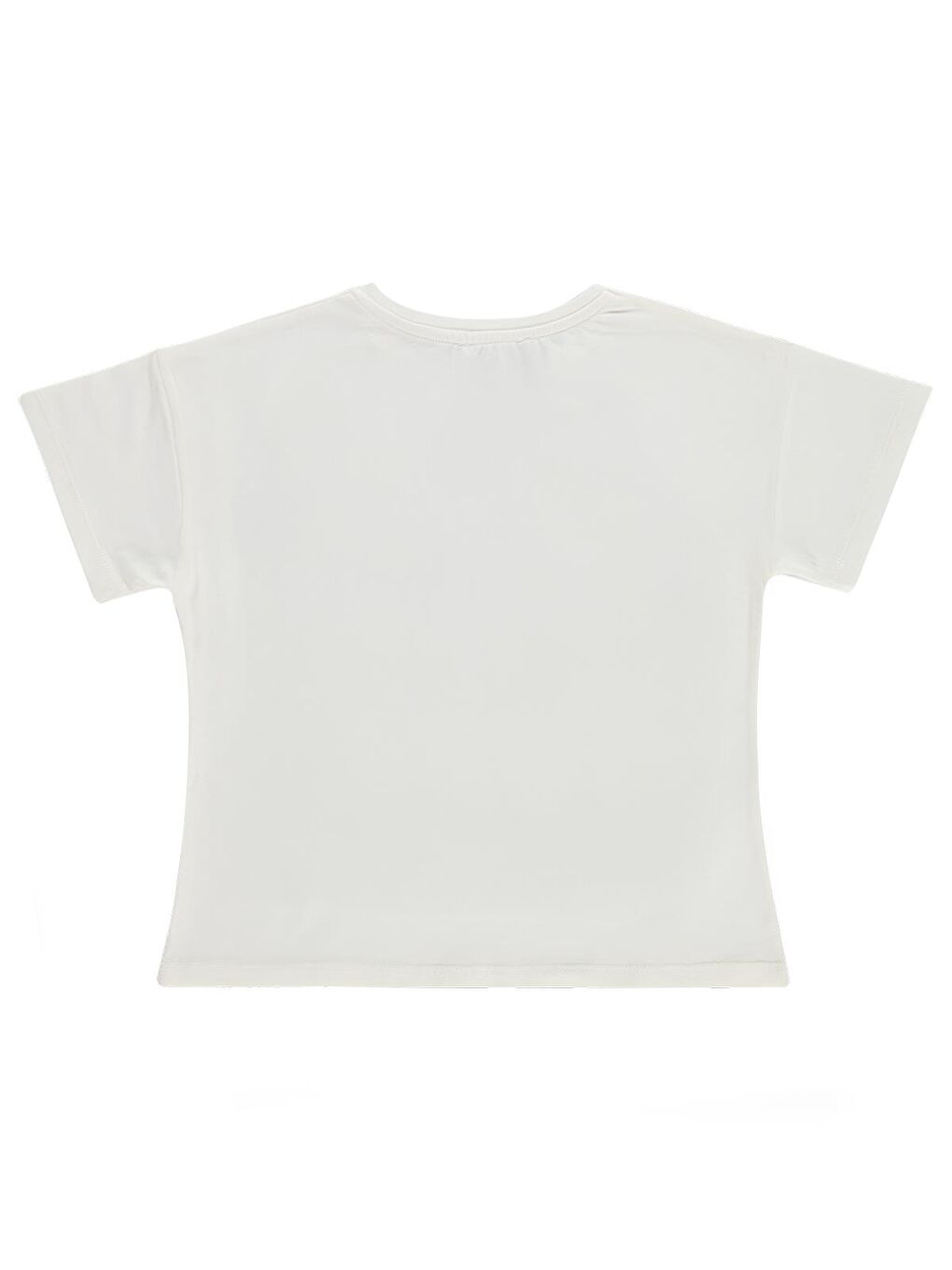 Girls Cheryy Baskılı 6-9 Yaş Tişört - Ekru-1