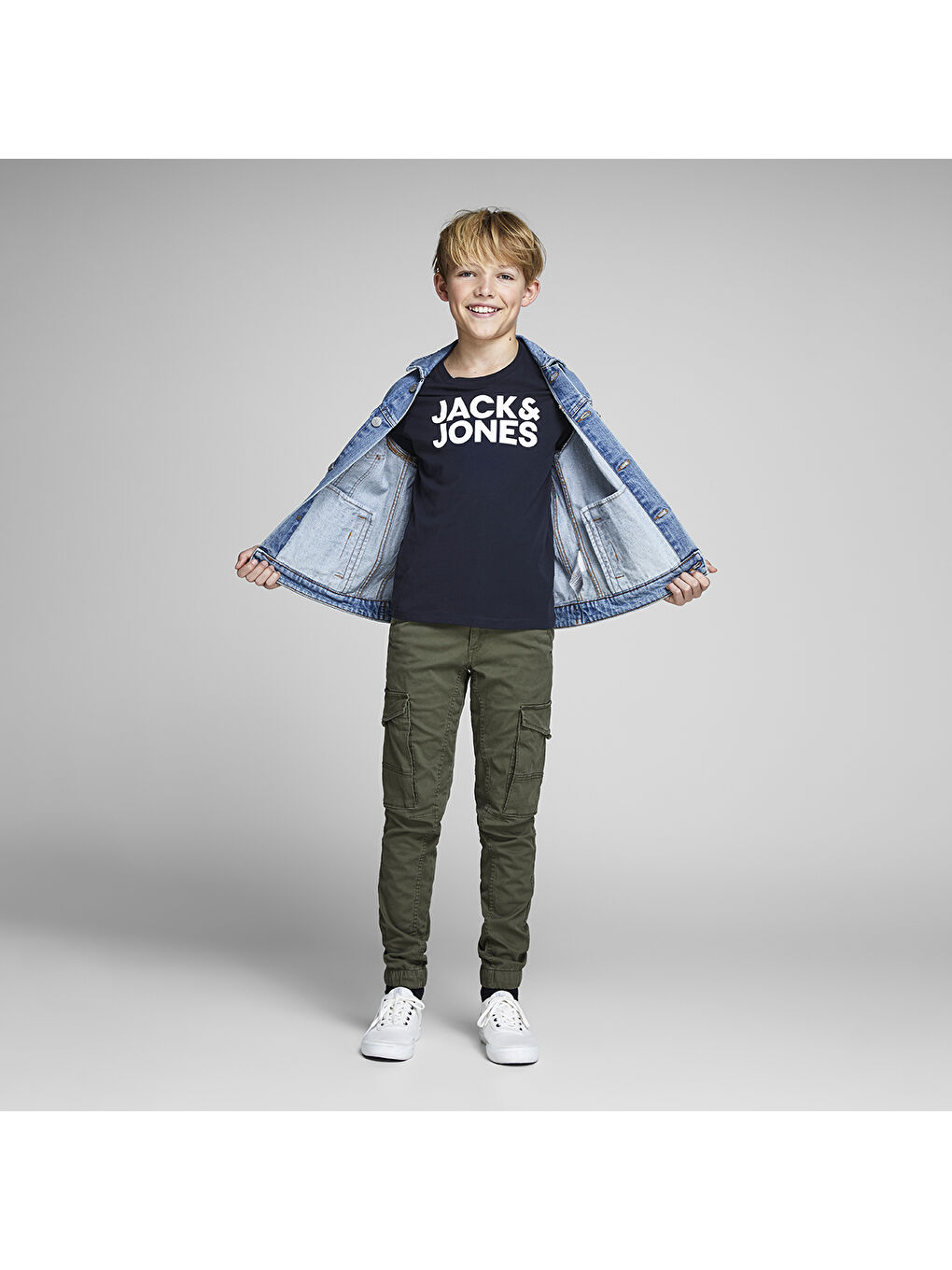 Corp Logo Erkek Çocuk Lacivert Tişört-2