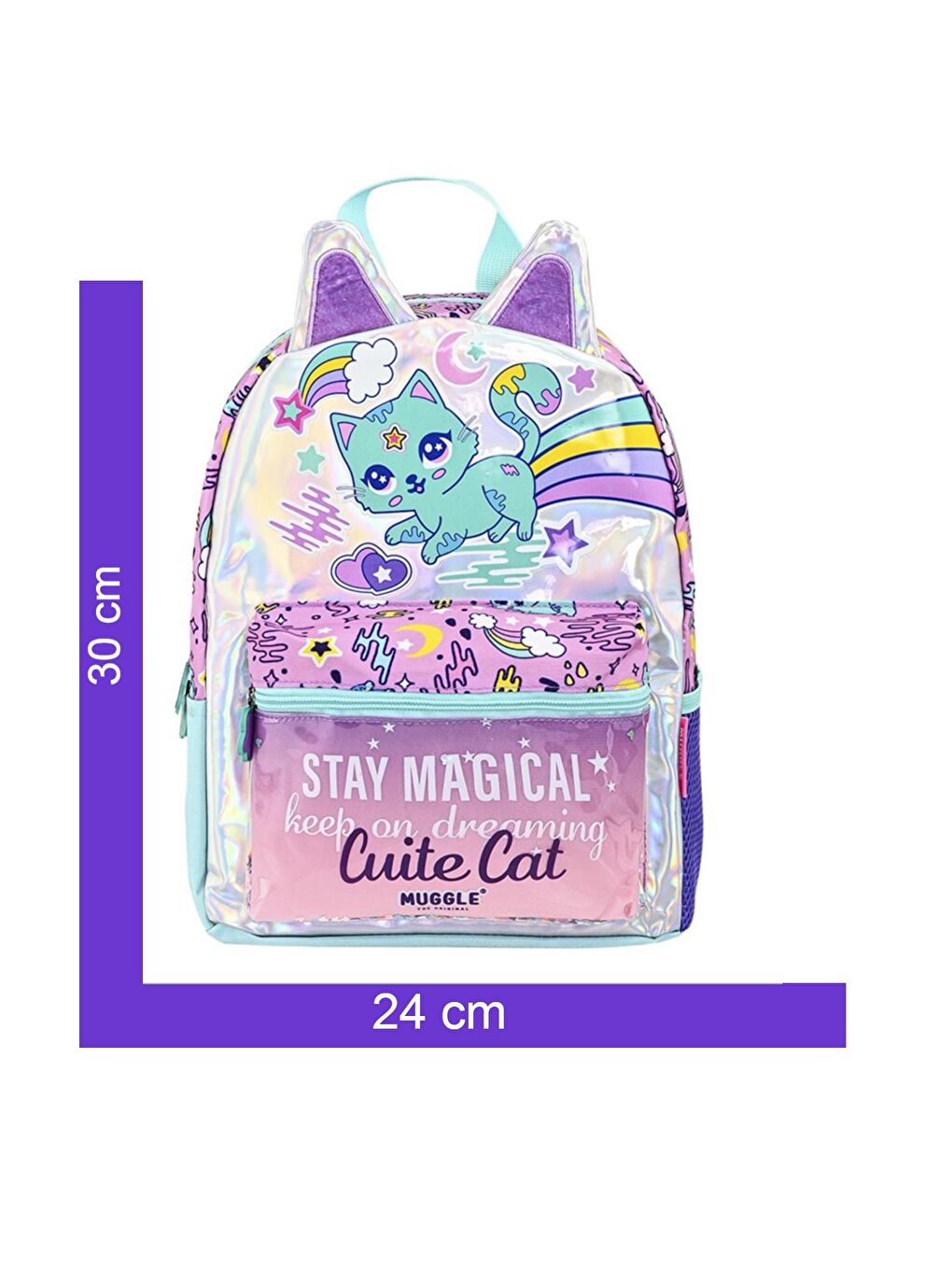 Muggle 2 Bölmeli Sweet Anaokulu Sırt Çantası Lila MU 9095 - 1