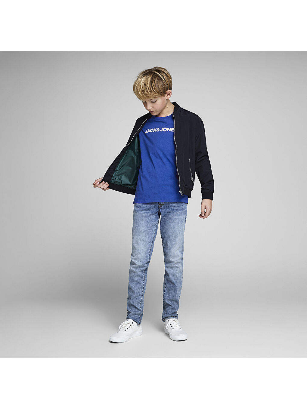 Corp Logo Erkek Çocuk Mavi Tişört-2