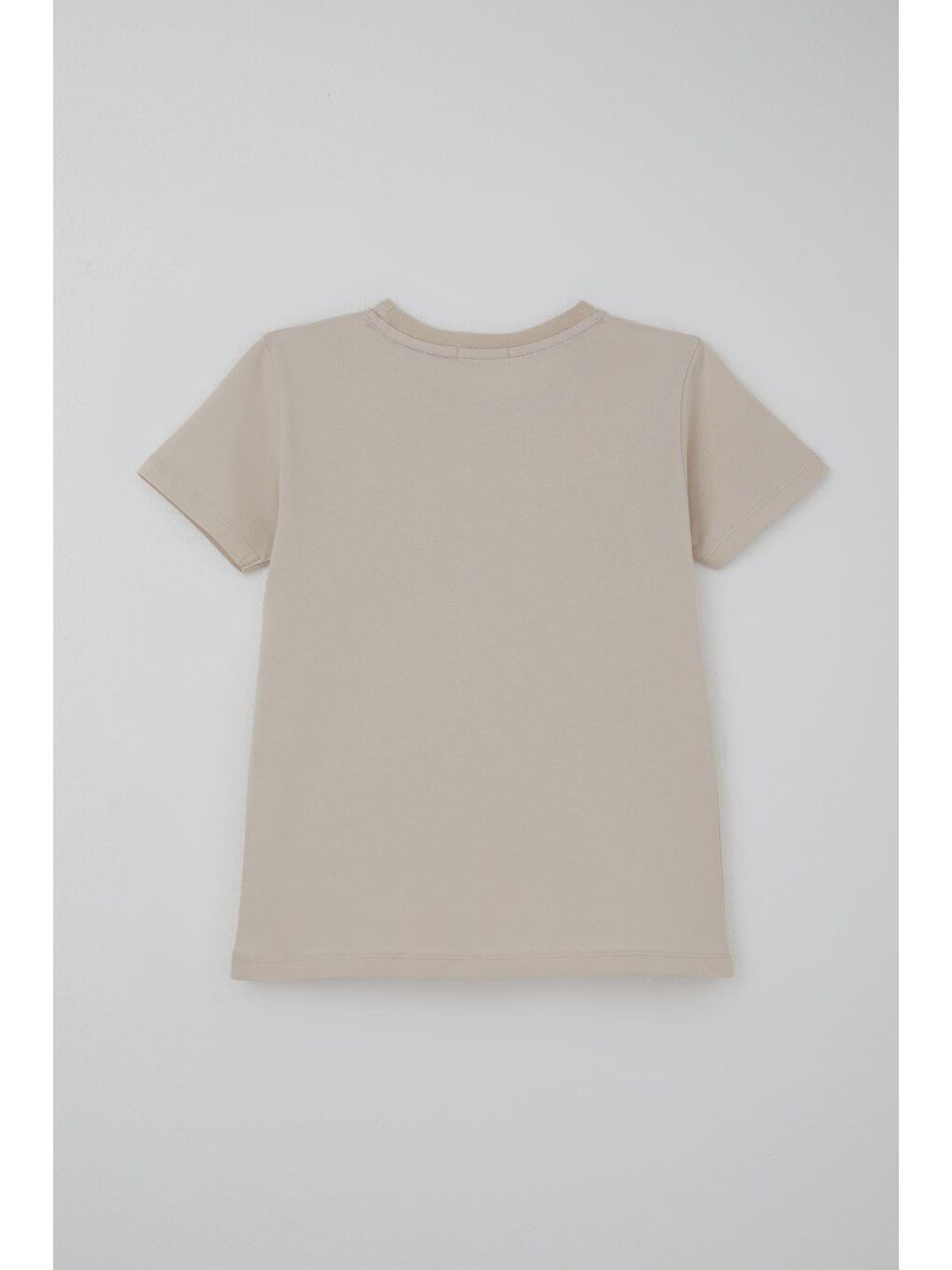 Erkek Çocuk Şortlu Takım Yazı Baskılı Bağcık Aksesuarlı Cepli Bej (8-14 Yaş)-3