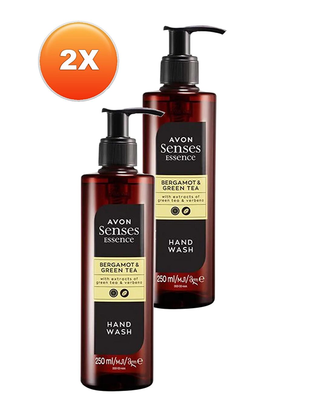 AVON Renksiz Senses Essence Bergamot ve Yeşil Çay Kokulu Sıvı El Sabunu 250 Ml. İkili Set - 1