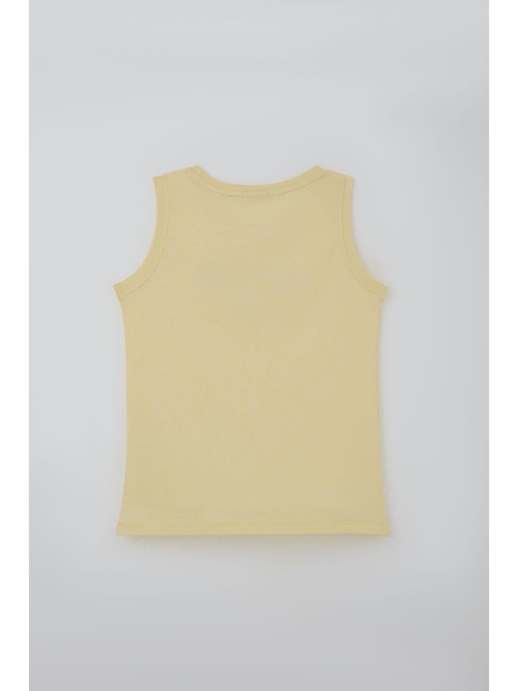 Erkek Çocuk Şortlu Takım Kolsuz Yazı Baskılı Şortu Çizgili Sarı (8-14 Yaş)-3