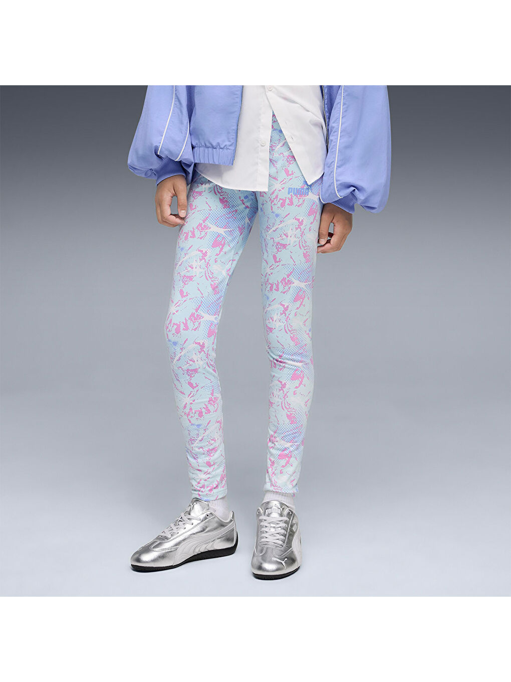 Tweenerverse Aop Kız Çocuk Mavi Tayt