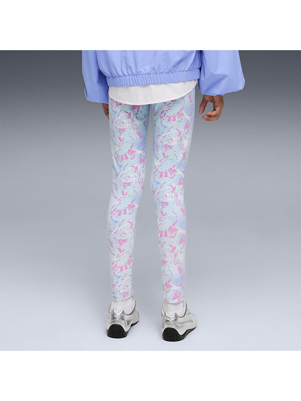 Tweenerverse Aop Kız Çocuk Mavi Tayt-1