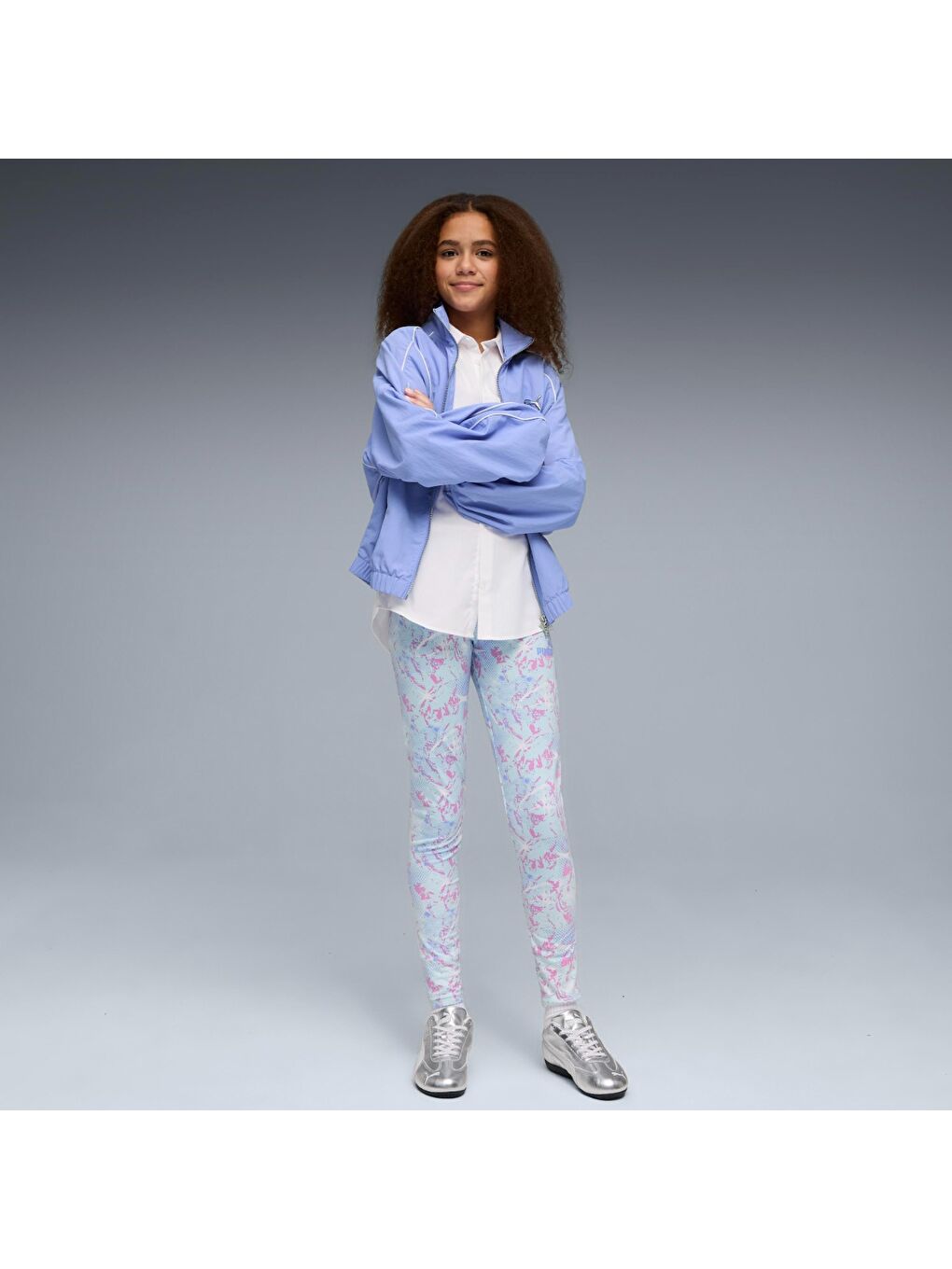 Tweenerverse Aop Kız Çocuk Mavi Tayt-2