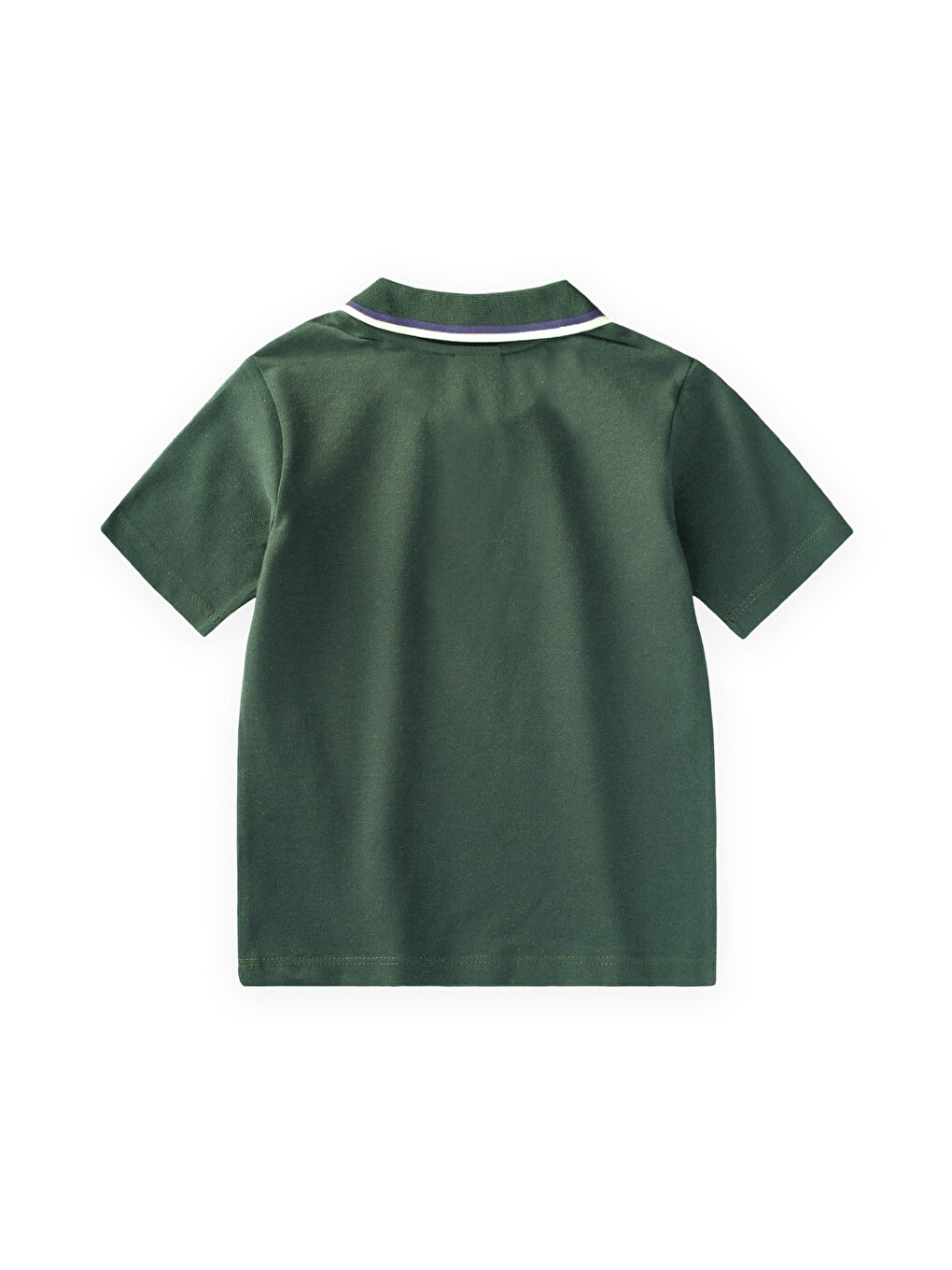 Polo Yaka T-Shirt 2-10 Yaş Haki Yeşil-1