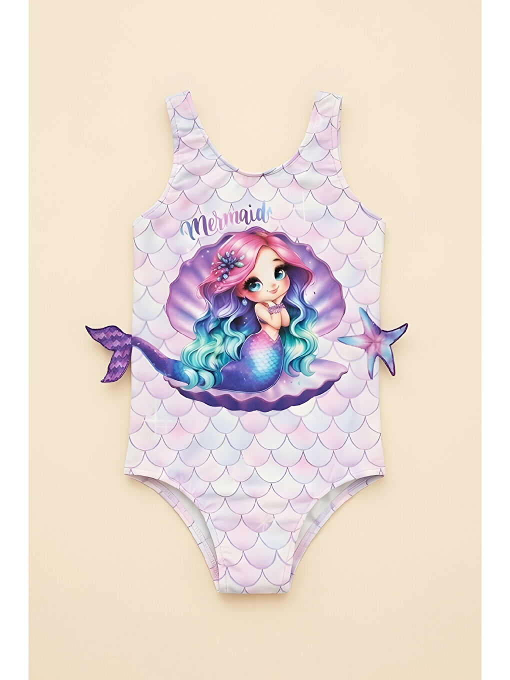 Lila Kız Çocuk 3D Mayokini 2-7 Yaş 12605B-1