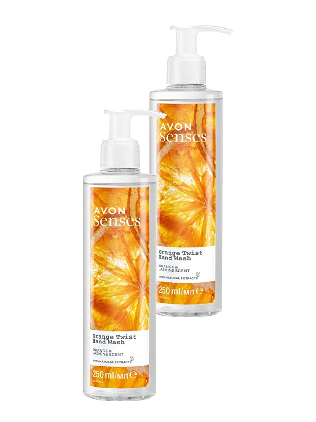 AVON Renksiz Senses Orange Twist Portakal ve Yasemin Kokulu Sıvı El Sabunu 250 Ml. İkili Set