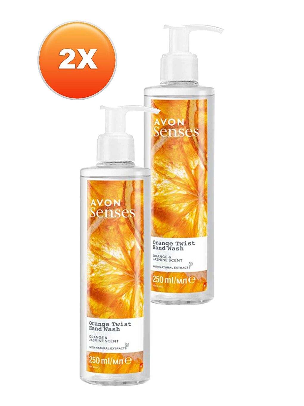 AVON Renksiz Senses Orange Twist Portakal ve Yasemin Kokulu Sıvı El Sabunu 250 Ml. İkili Set - 1