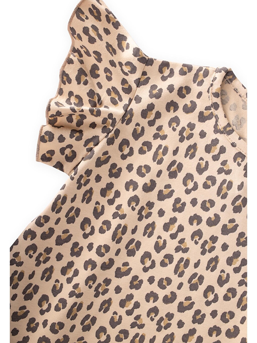 Dokuma Pantolonlu T-Shirt Takım 1-8 Yaş Bej-2