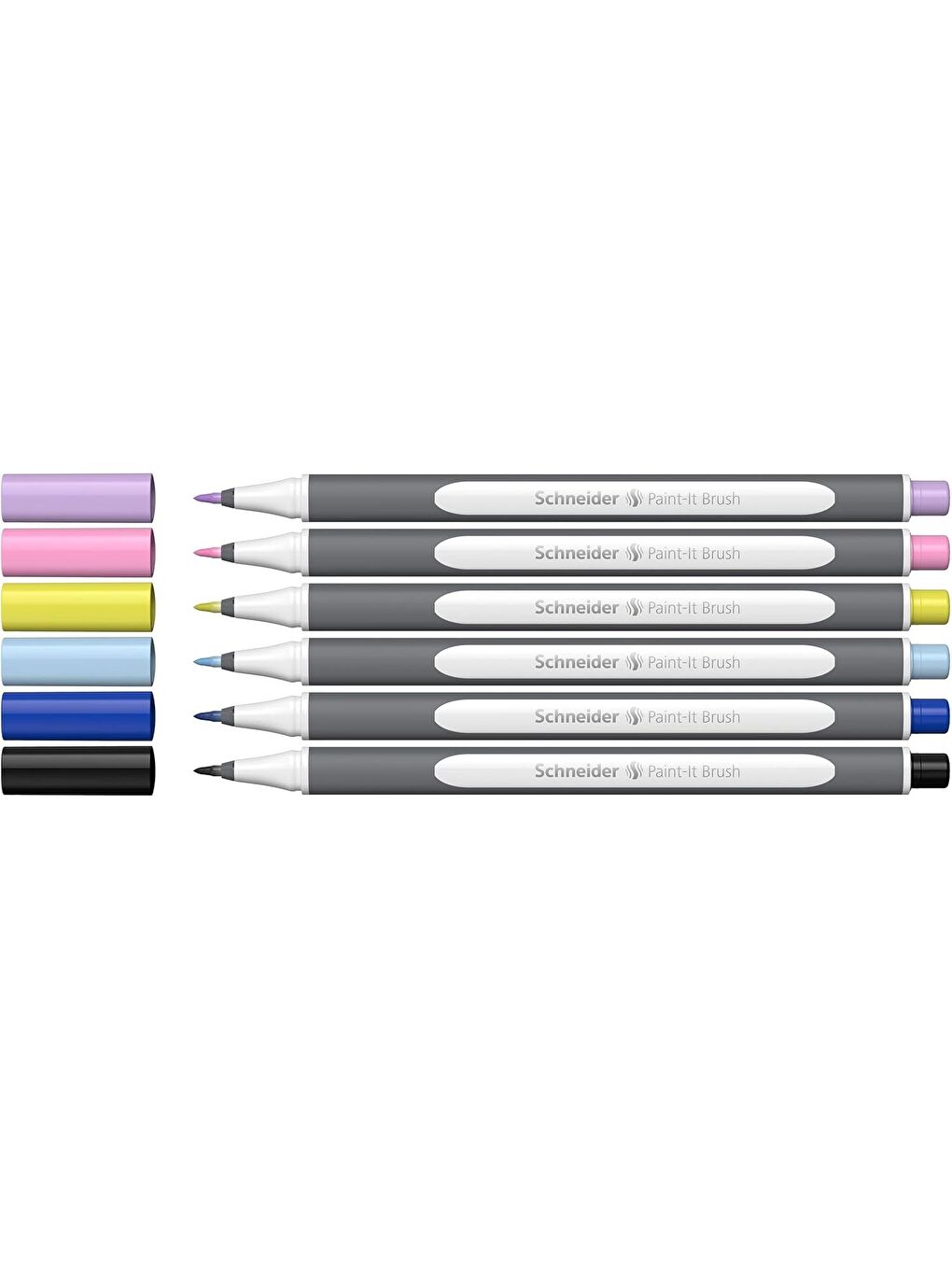 Paint-It 070 Brush Pen Klasik 6 Renk (ML07010502)-1