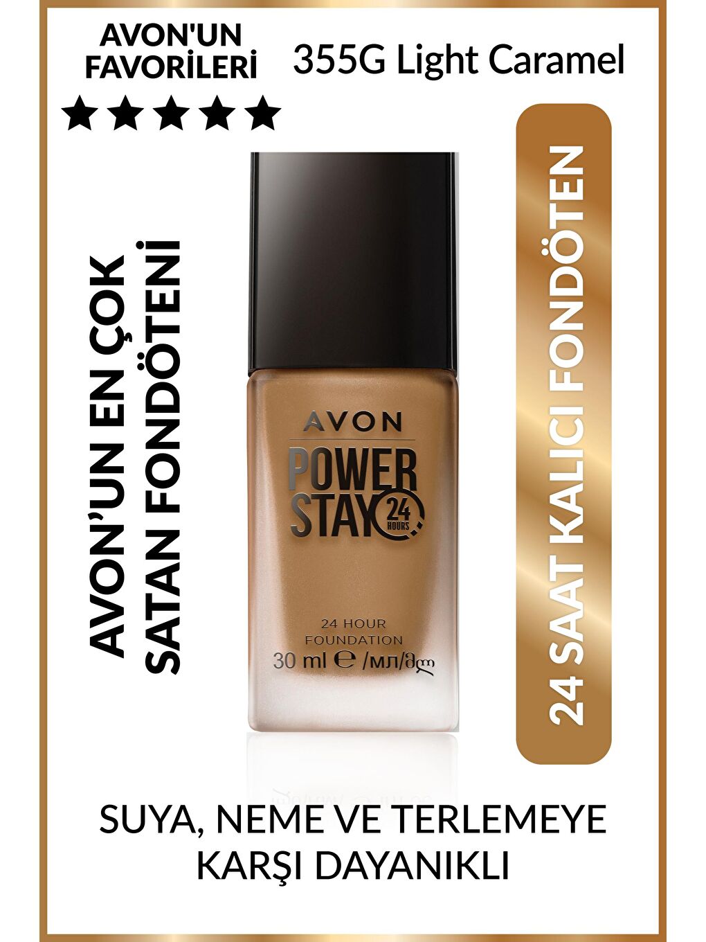 True Power Stay Mat Fondöten 30 Ml. Light Caramel