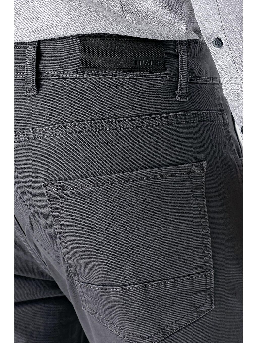 Gri Füme Pamuklu 5 Cep Casual Slim Fit 5 Cep Pantolon 1003235317-1