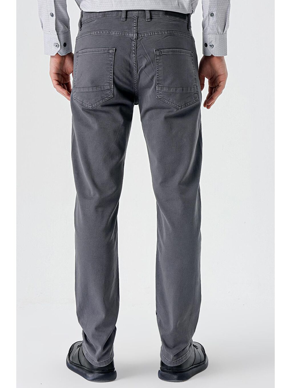 Gri Füme Pamuklu 5 Cep Casual Slim Fit 5 Cep Pantolon 1003235317-4