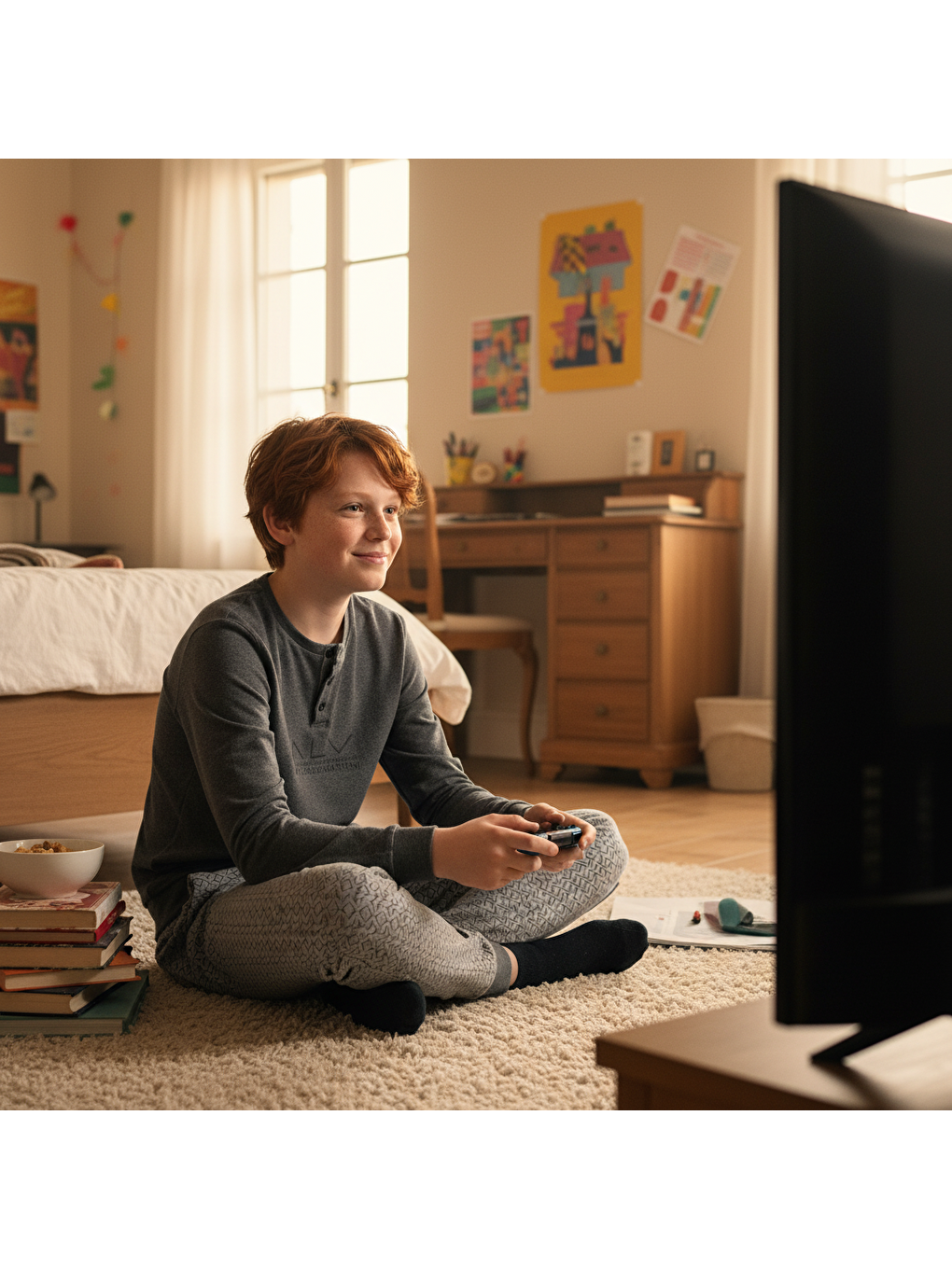 Genç Erkek Pamuklu Gri Melanj Renk Pijama Takımı Al001 V2 Bb2432-4