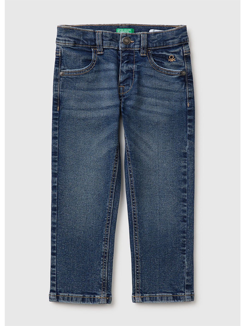 Mavi Erkek Bebek Koyu Denim Önü Logo İşlemeli Slim Fit Cepli Denim Pantolon