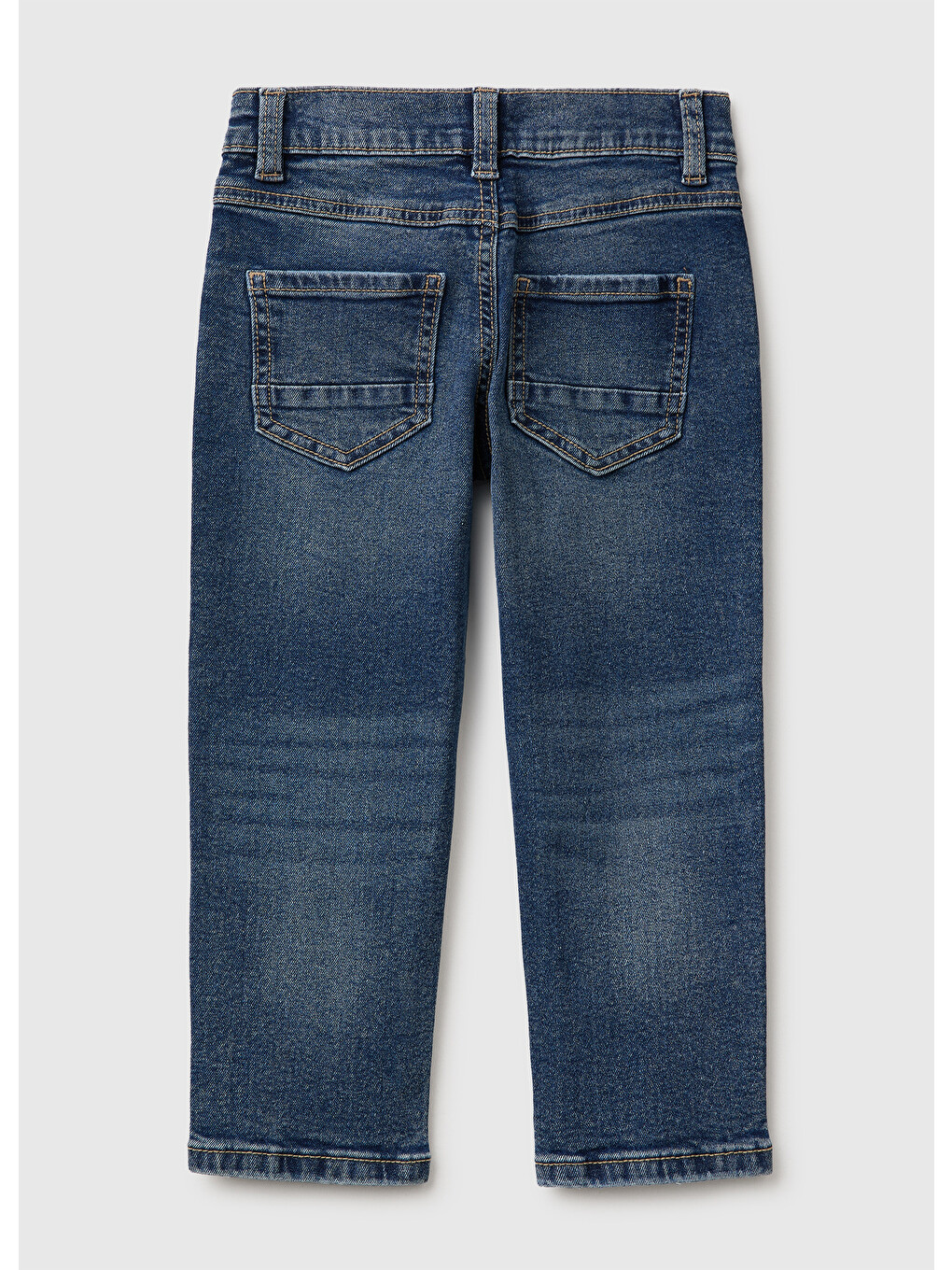 Mavi Erkek Bebek Koyu Denim Önü Logo İşlemeli Slim Fit Cepli Denim Pantolon-1