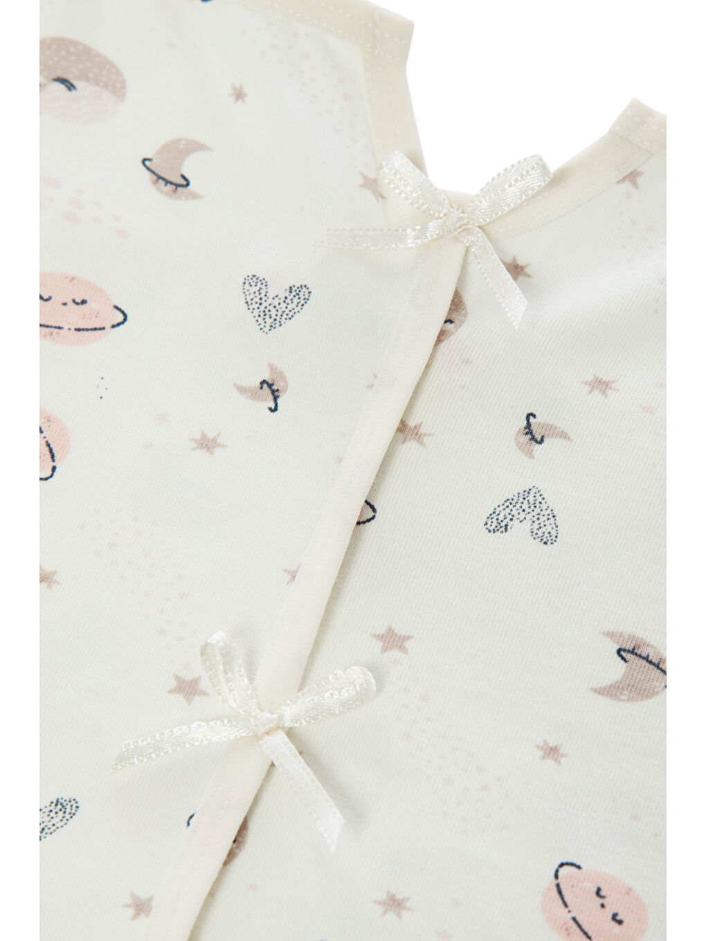 Lila Kız Çocuk Pamuklu Desenli Fiyonklu Askılı Şortlu Pijama Takımı-3