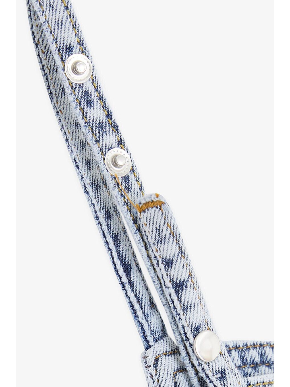 Kız Çocuk Jean Salopet Tulum Geniş Paça Çıtçıtlı Açık Mavi-7