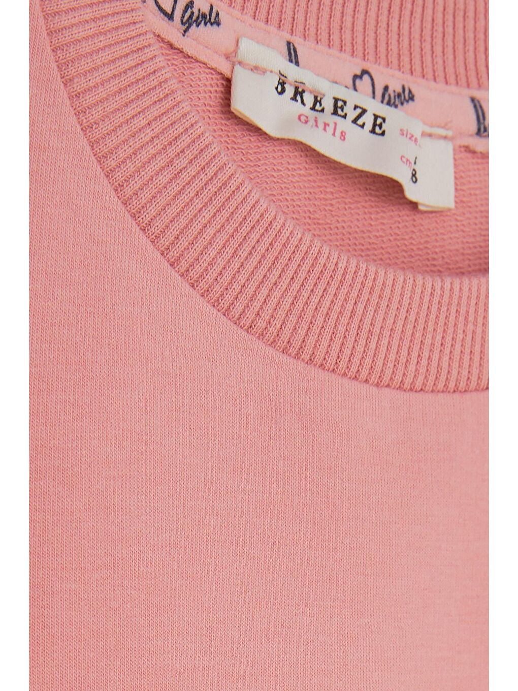 Pembe Kız Çocuk Taytlı Takım Güpürlü Gülkurusu (3-8 Yaş)-4