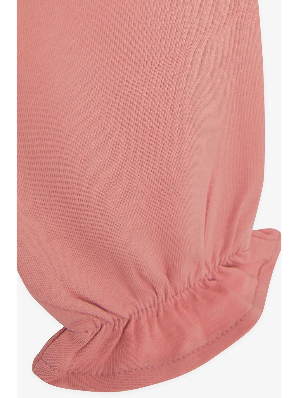 Pembe Kız Çocuk Taytlı Takım Güpürlü Gülkurusu (3-8 Yaş)-6