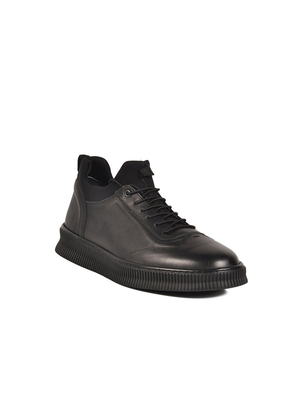 Siyah Hakiki Deri Büyük Numara Erkek Casual Ayakkabı 2517 M-2