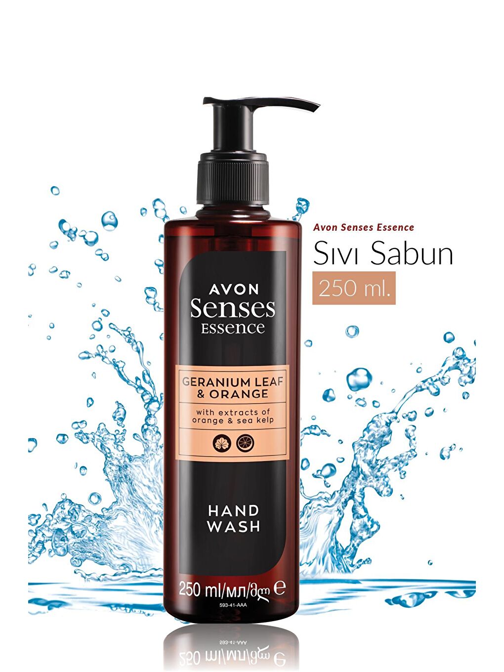 AVON Renksiz Senses Essence Sardunya Yaprağı ve Partakal Kokulu Sıvı El Sabunu 250 Ml. - 1