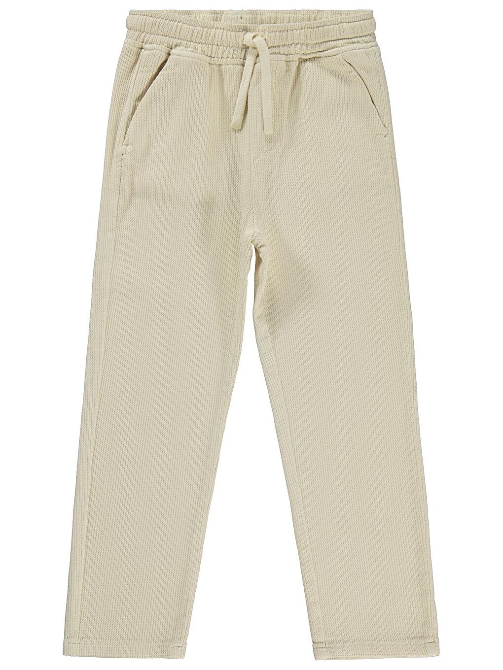 Pembe Boys Dokulu 6-9 Yaş Pantolon - Beyaz-1