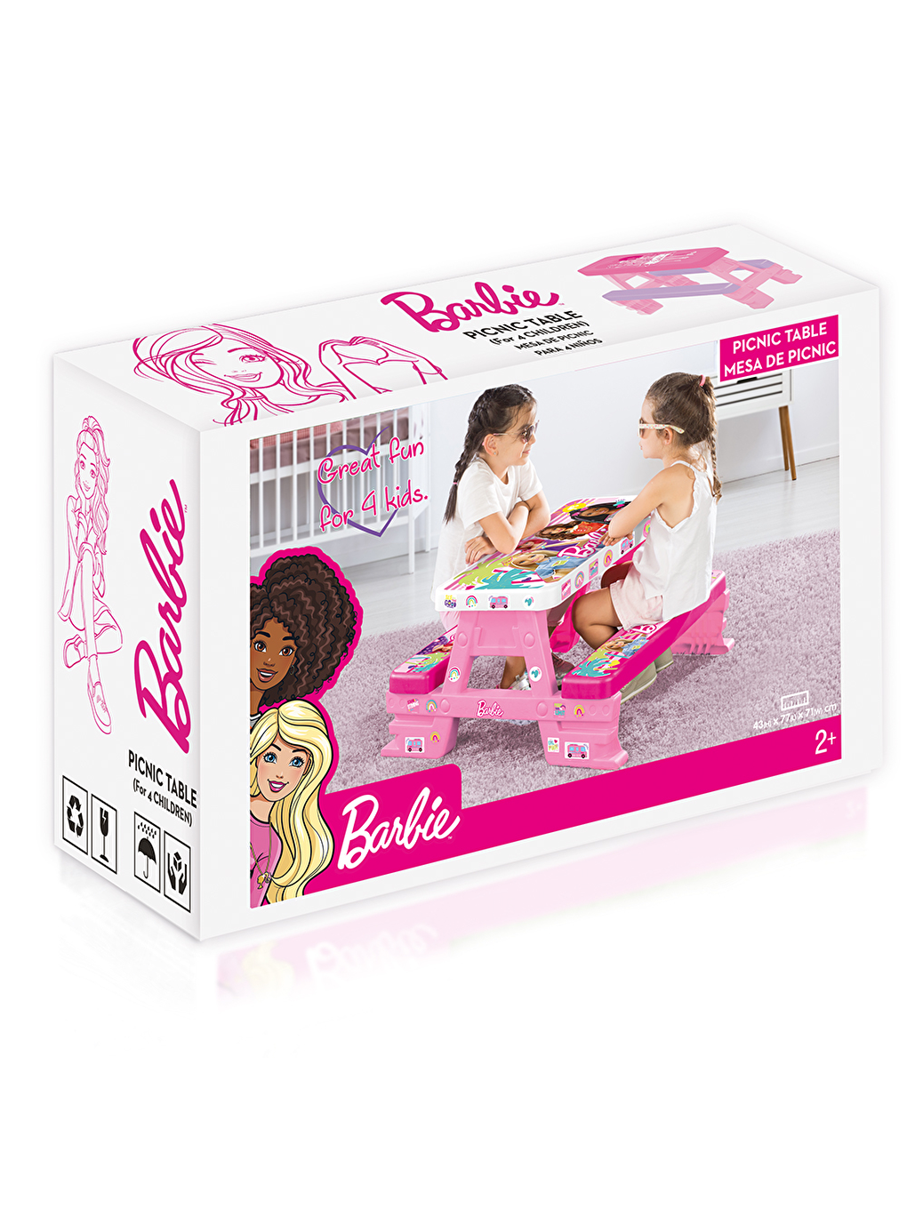 Dolu Lisanslı Renksiz Barbie Piknik Masası 1608 - 3