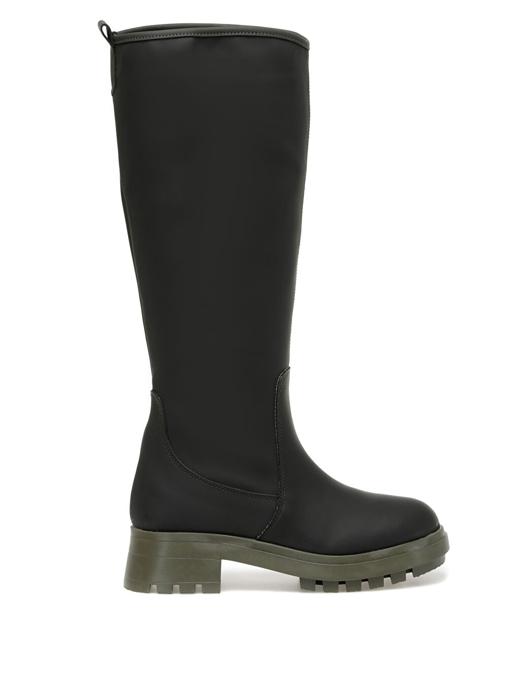 CW22063 2PR Haki Kadın Düz Çizme