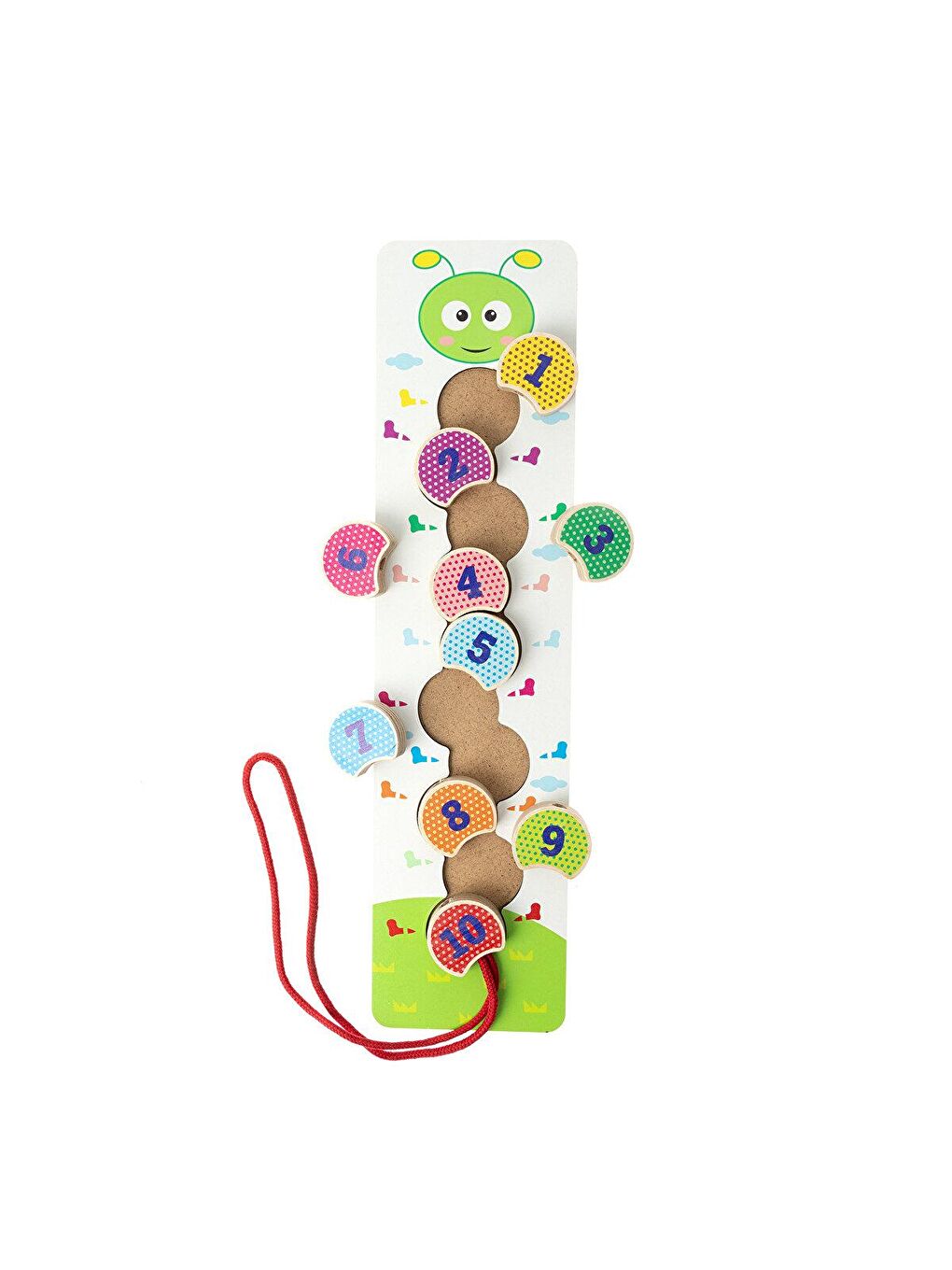 Baby Toys Karışık Montessori Tırtıl İpe Dizme oyunu - 1